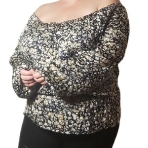 𝅺michael Kors Printed Off the Shoulder Peplum Blouse - Women's